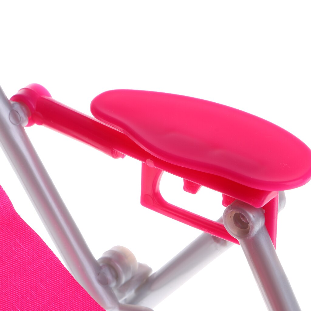 2 Set di sedie a sdraio in plastica 1/6 per accessori in miniatura per case delle bambole