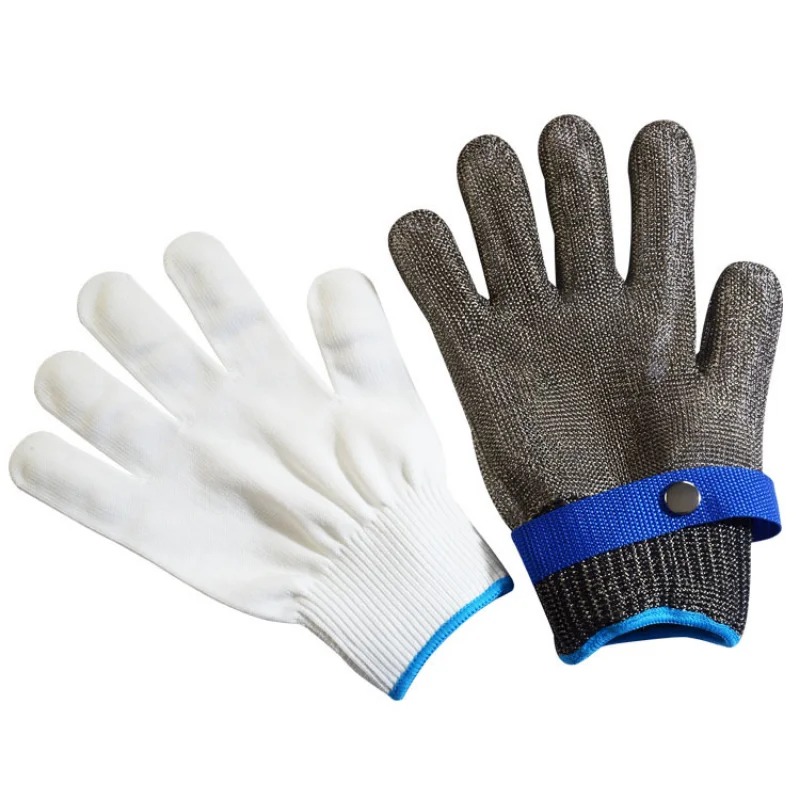 Schnittschutzhandschuhe aus Edelstahldraht, schnittfeste, gewebte Sicherheitsarbeitshandschuhe, sterben Fischtötende Küchenhandschuhe aus Metall und Eisen schneiden