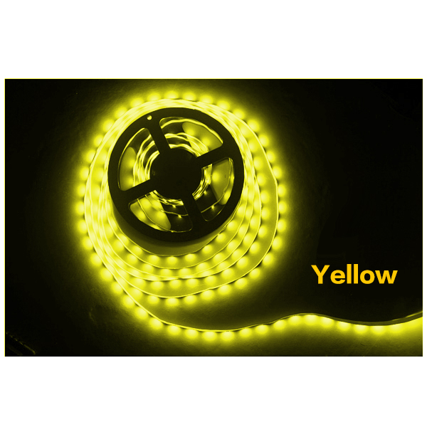 RGB strip Led Light Strips RGB Led Tape/Lint SMD3528 Led Strips Bar 12V strip No-Waterdicht 5 M/roll Led Kerstverlichting: YELLOW   no water