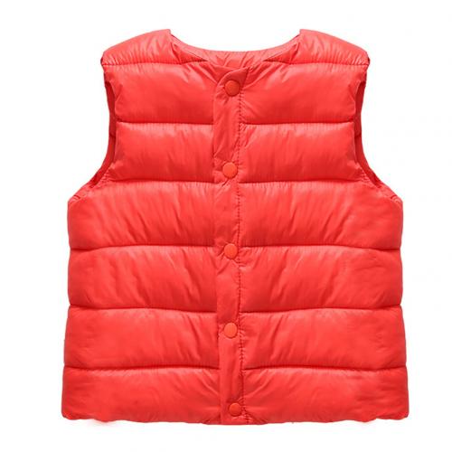 Barn vest klær gutter jakker barn jenter solid stripet vest varm vest vindjakke vanntett yttertøy barnefrakk: Rød 5t