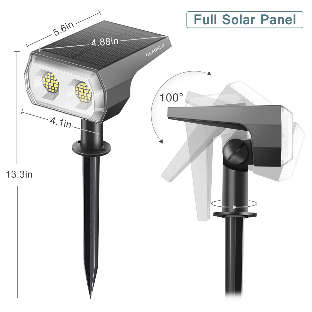 Solar LED Light Outdoor Garden Light Solar Lawn Lamp Driveway Landscape Lighting Solar Spotlight Patio Porch Solar Wall Light