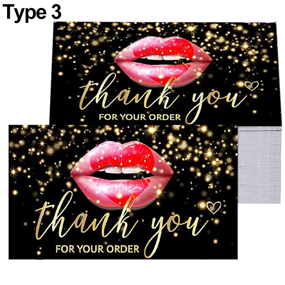 50Pcs Mini White Greeting Card Thank You Cards DIY Handwriting Message Blank Postcard Happy Birthday Wedding Party Decor: 03