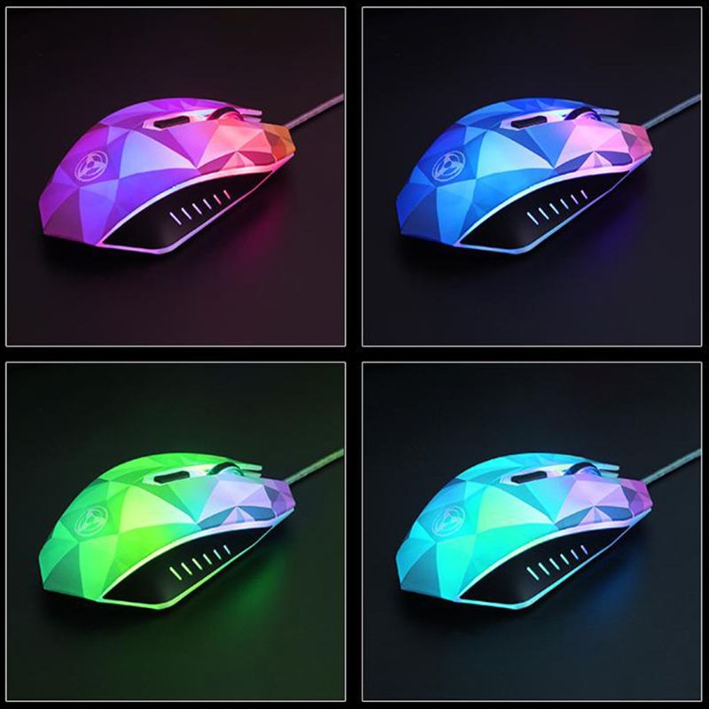 Diamond Edition Gaming Mouse Wired Mouse Gamer Optical Backlight Mouse for Computer Laptop