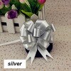 100 stk 18mm bredde glans blomst trekke sløyfer bånd til fest bryllup bil bursdag dekorasjon 8 farger: Sølv / S
