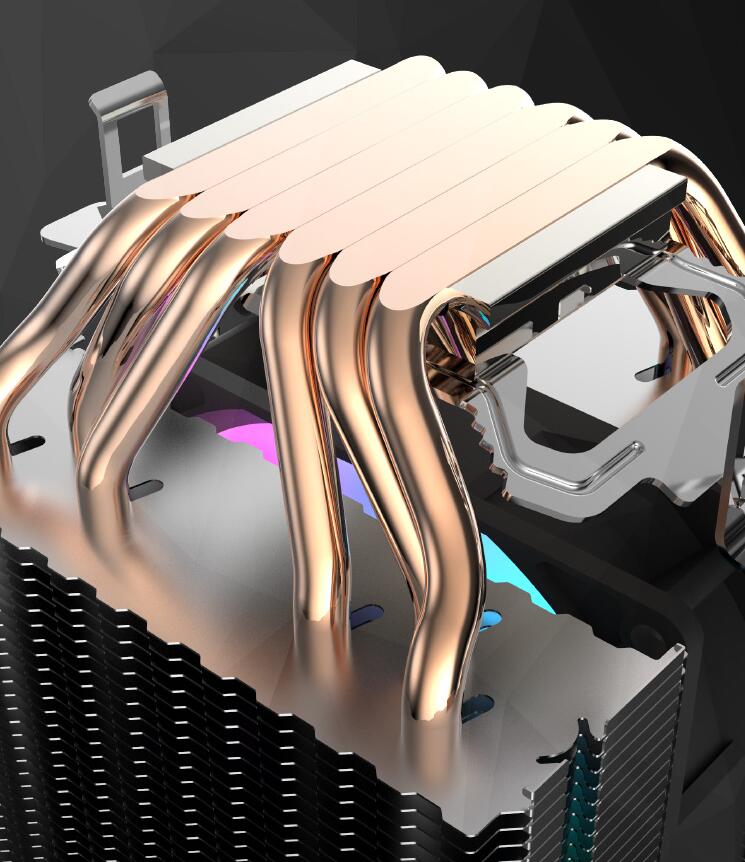 Darkflash Cpu Koeler 6 Heatpipes Met Led Fan 3pin 90Mm Cpu Fan Voor Computer Lga/775/115x/1366 AM2/AM3/AM4