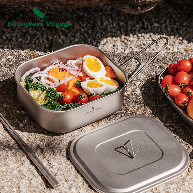 Boundless Voyage Outdoor Titanium Mess Tin with Li... – Vicedeal