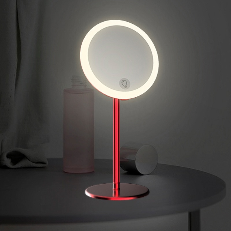 Makeup spejl med led lys toiletbord spejl skønhedsring lys spejl skønhedsværktøjer til fotofyld lys små spejle