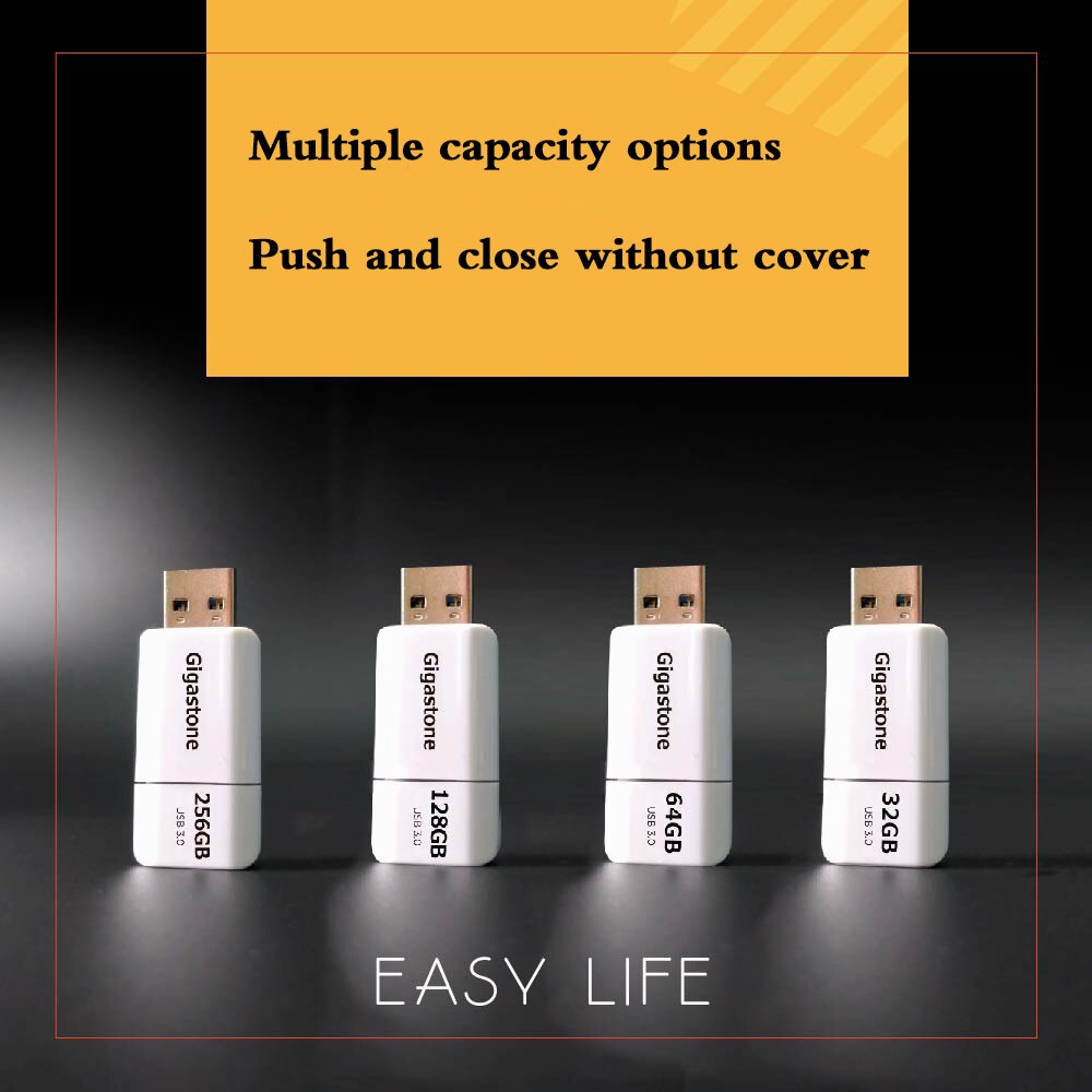 Gigastone Usb3.0 Flash-Drive 2-Pack U-Disk High-Speed 256 Gb 128 Gb 32 Gb 64 Gb Capless Intrekbare Pen Drive