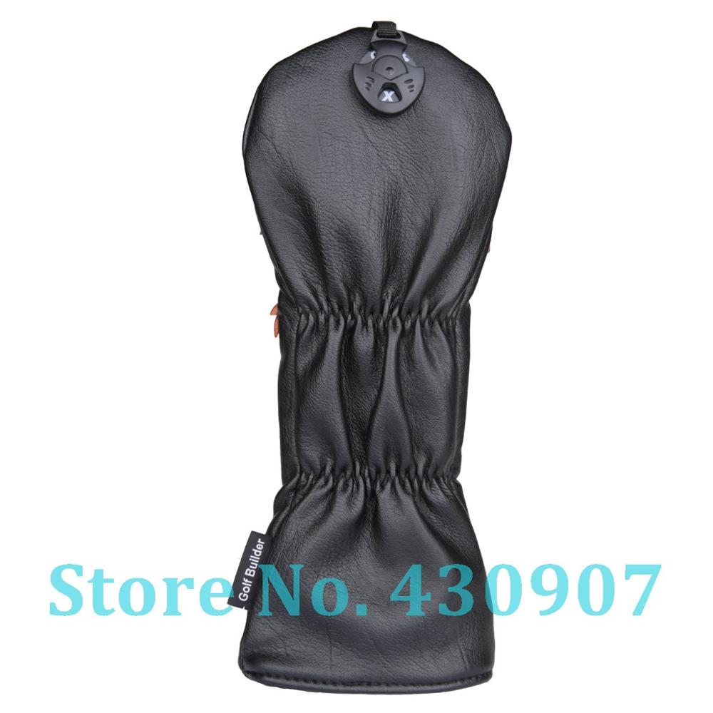 3 stuks zwart pu-leer met leeuwenprint voor golfclubs, driver, fairwayhout, golf  #1 #3 #5- houten headcover