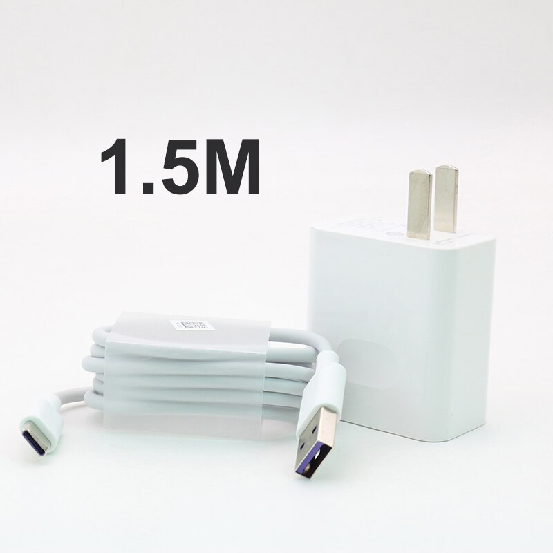 Huawei Supercharge Fast Charger Max 40W 10V/4A With 5A Cable For Huawei P30 P40 Nova 5 5t 7 Pro Mate 30 20 Pro Magic 2 Honor V30: US and 1.5m cable