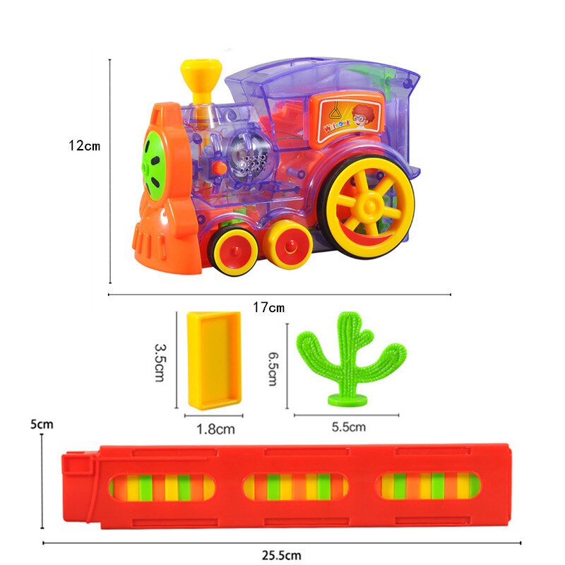 Dominos voiture électrique modèle Juguetes véhicule éducatif maison jouets blocs Train Domino jeu pour enfants garçon fille