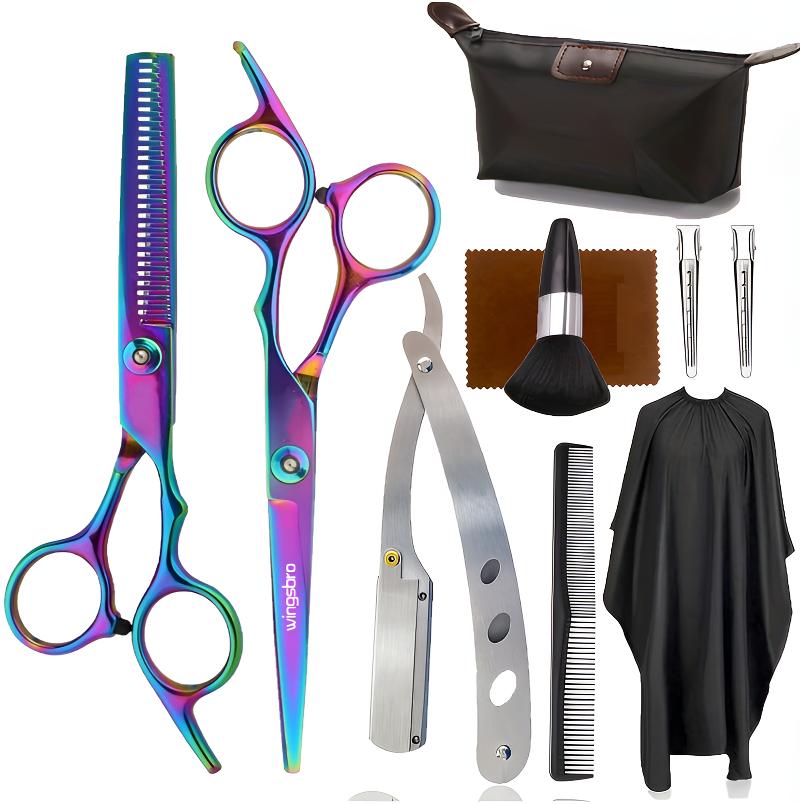 6.5 Inch Kappersschaarset, Professionele Haarknipschaar Dunner Wordende Schaar, Hulpmiddelen Voor Het Knippen Van Haar Styling: COFFEE