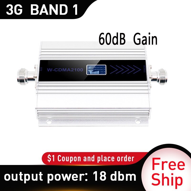 3G WCDMA band1 Signal Booster Gain 65dB 3G UMTS 2100mhz Mobile cellulaire Signal répéteur amplificateur gsm ventouse antenne extérieure