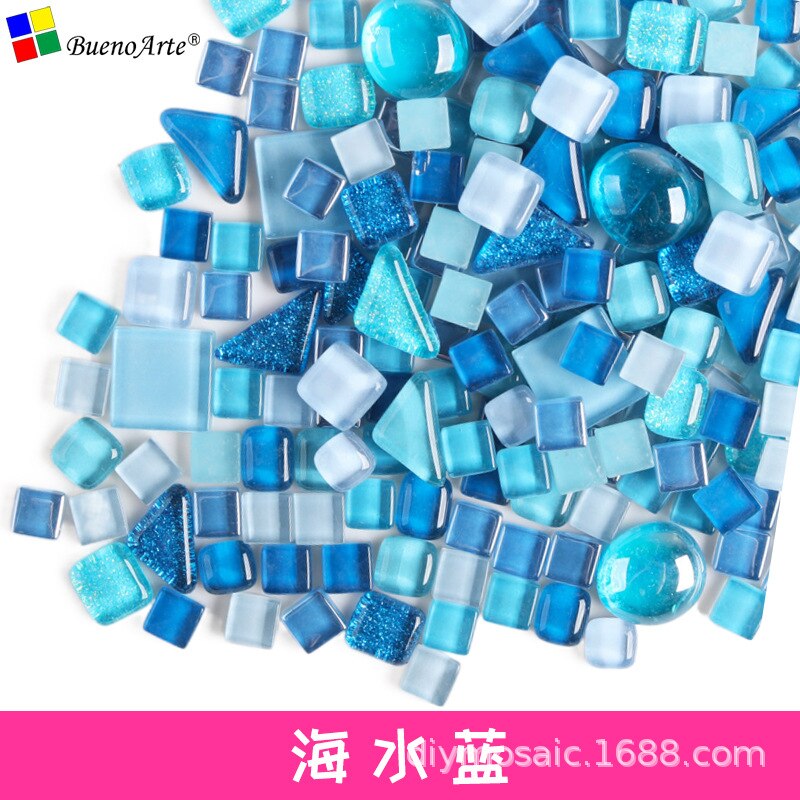 Mosaic DIY Material Irregular Small Particle Color Decal Crystal Glass Tile Small Patch Glass Mirror Mosaic Tiles: 9