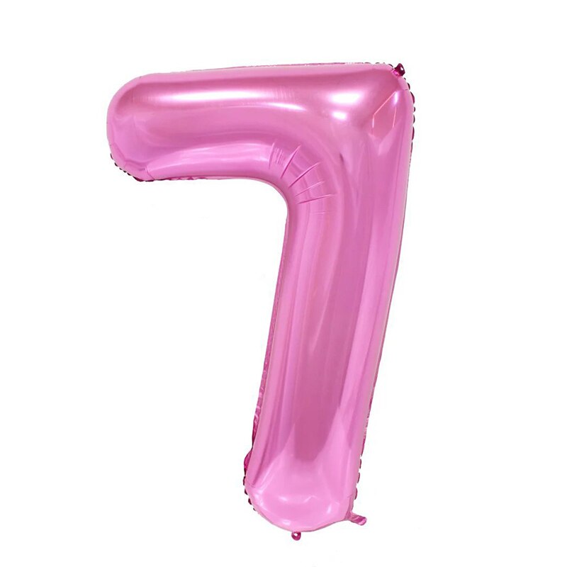 40 inch Foil Balloon Large Helium Number Balloons Wedding Decoration Birthday Party favors pink blue: Pink