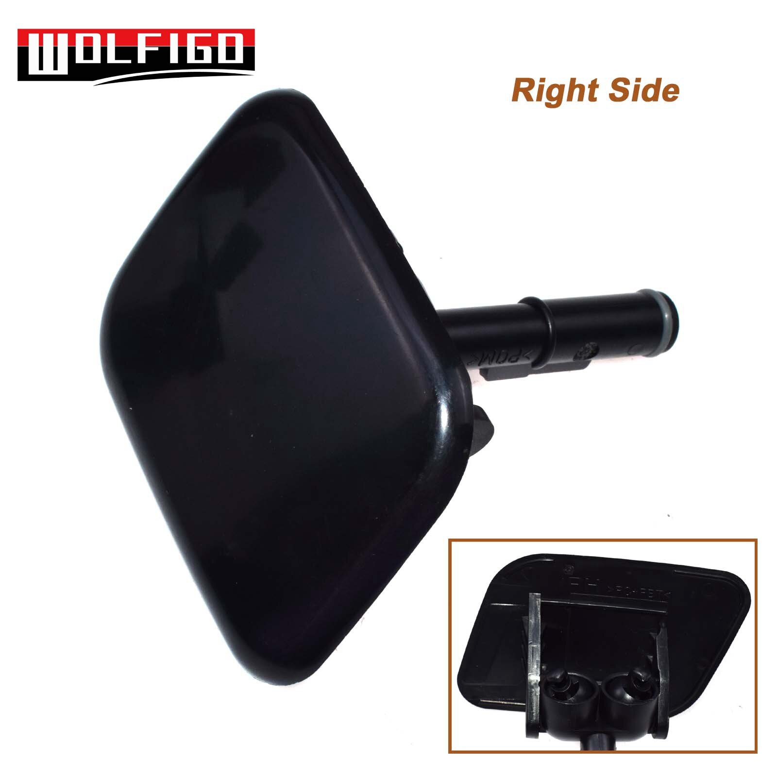 Wolfigo 1 pc/ 2 stuks links rechts zwarte motorkapsproeier voor hyundai  ix55 veracruz 2007 98680-3 j 000,98690-3 j 000: Rechts