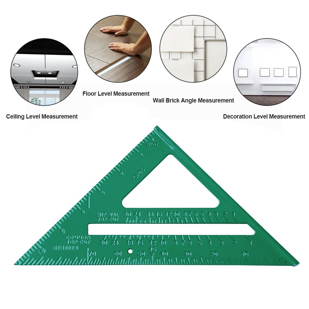 7 zoll Holz Messen Lineal Profil Kennzeichnung Werkzeug Aluminium Dreieck Lineal Winkelmesser Geschwindigkeit Platz Mess Lineal Layout Milbe