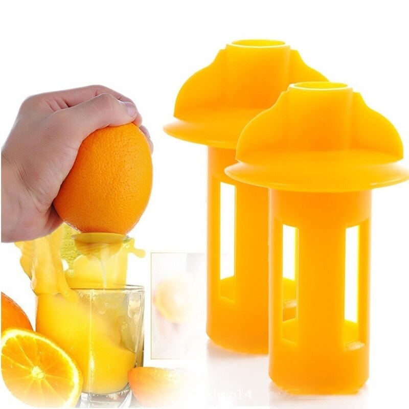 2 stuks mini handmatige citruspers, sinaasappelpers, plastic pers, citroenpers, sap en fruitgereedschap