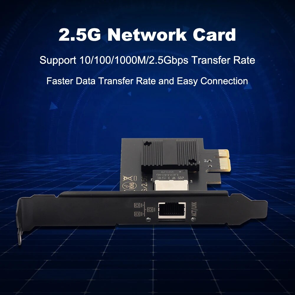 Adattatore di rete Intel I226-V PCIE a RJ45 2.5G Gigabit Ethernet 100/1000/2500Mbps Controller LAN RJ45 per desktop/PC Easy Set
