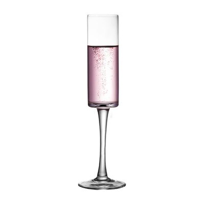 Gold Trim Champagne Flute Glasses Cocktail Glasses Elegantly Hand Blown, Lead Free, Champagne Cups: straight cylinder
