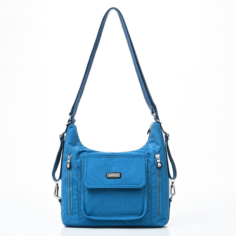 Vrouwen Schoudertas Vrouwen Postman Bag Reistas Multi-Functionele Grote Capaciteit Nylon Crossbody tas Bo: Blauw