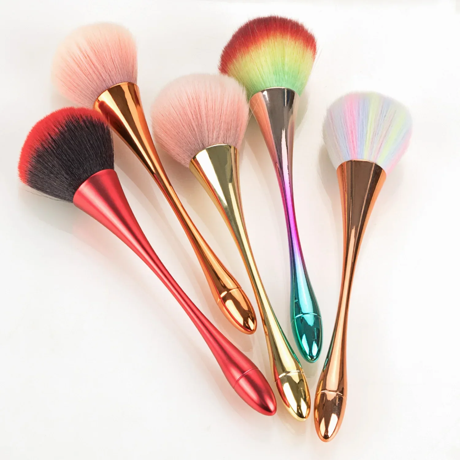 Brocha para colorete en polvo de oro rosa, brocha de maquillaje , cosmética grande para cara, brocha colorete, herramienta de maquillaje