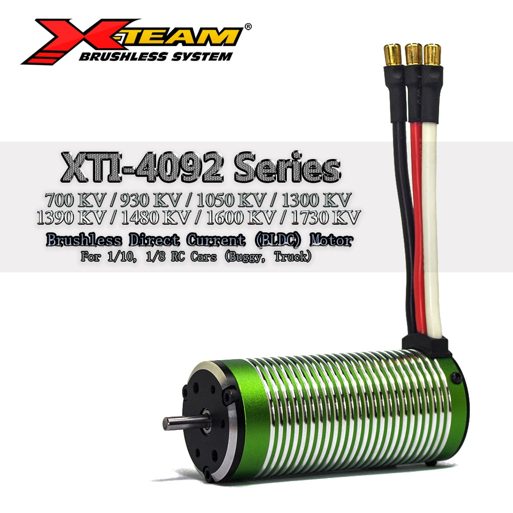 X-TEAM Brushless-Motor 4092 Series BLDC Motor Electromotor for RC Cars (1/8 Trial, on-road, Buggy-Monster)