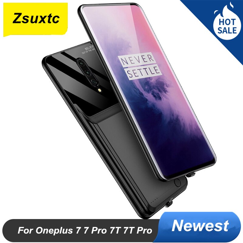 Funda de batería de 10000 Mah para Oneplus 7, 7 Pro, 7T, 7T Pro, cargador de teléfono inteligente, cubierta de soporte, Banco de Energía Inteligente