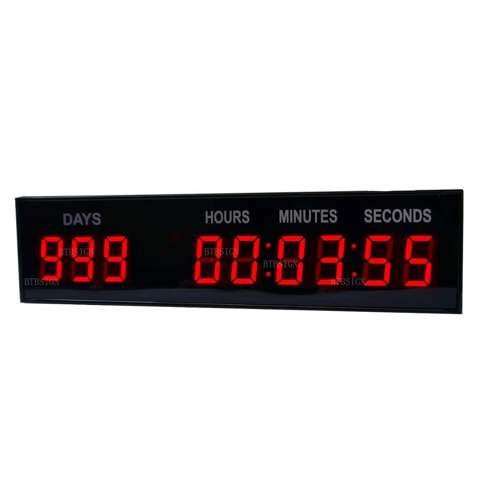 1.8 ''9 Cijfers Rode Grote Countdown Klok Lap Te Gaan Event Timer Voor Entertainment: Default Title