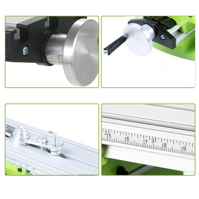 Precision Multifunction 1 PC Mini Milling Machine Bench Drill Vise Worktable X Y-Axis Adjustment Coordinate Table Aluminum Alloy