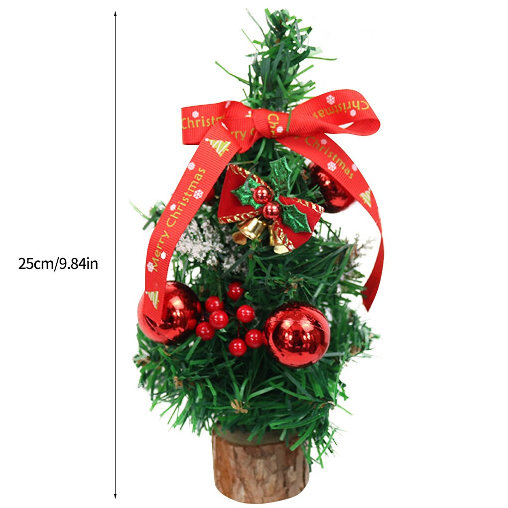Merry Christmas Desktop Xmas Tree Ornament Home Office Table Top Glowing Tree Decor Year Decoration: 03