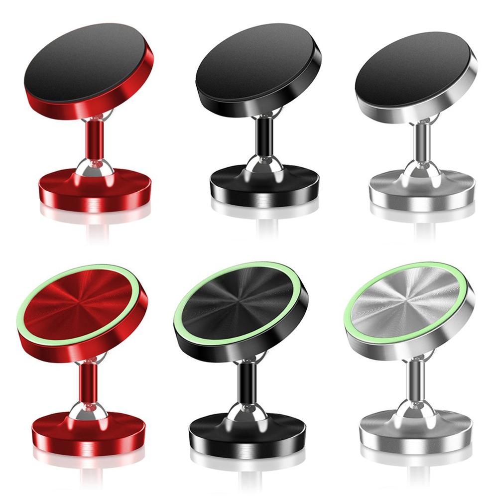 Metal Car Phone Holder Double Ball 360 Degree Rotating Suction Cup Type Magnetic Mobile Phone Holder
