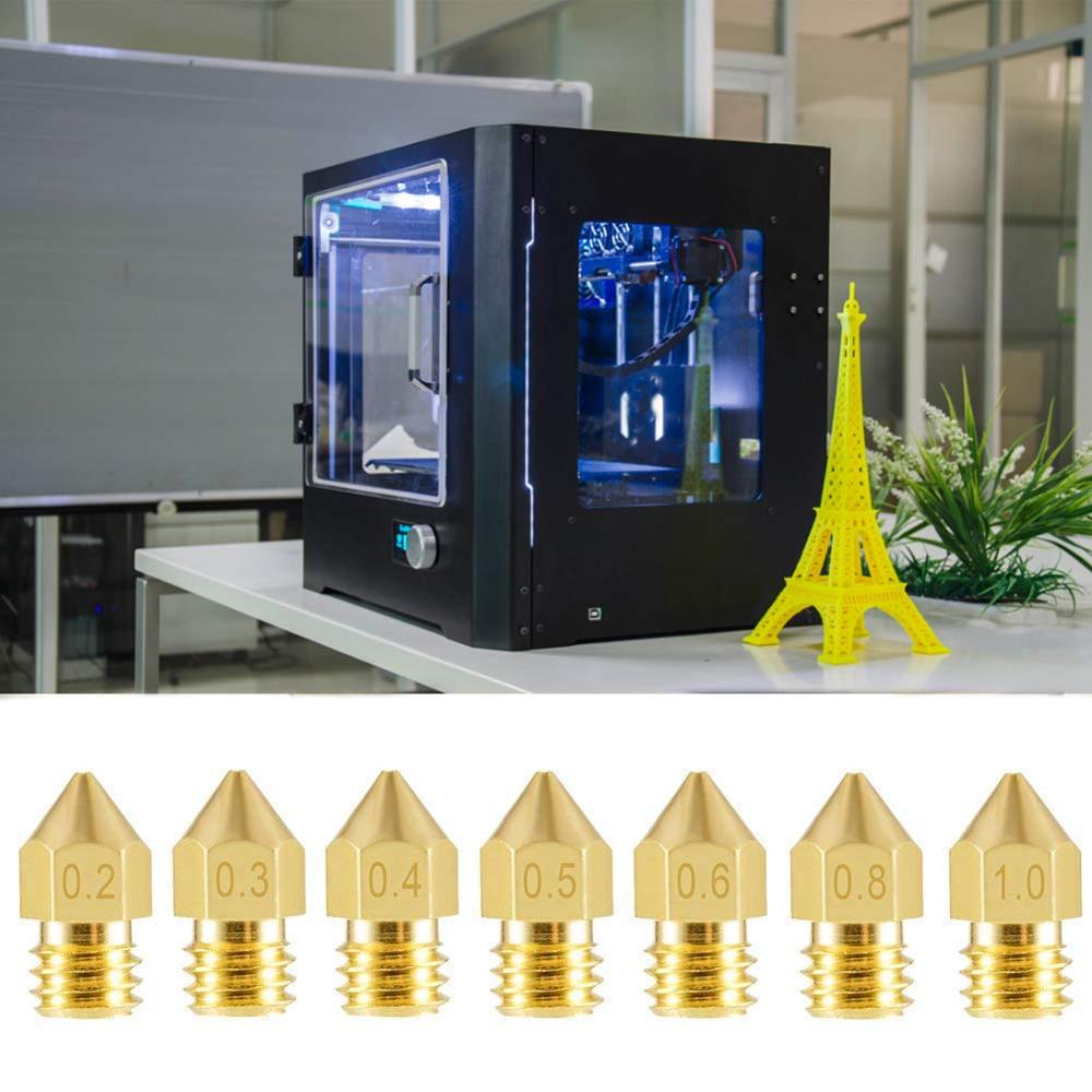 24 Stck 3D Drucker Düsen MK8 Extruder Düsen 0,2mm 0,3mm 0,4mm 0,5mm 0,6mm 0,8mm 1,0mm für Makerbot Creality CR10 Ender 3 5