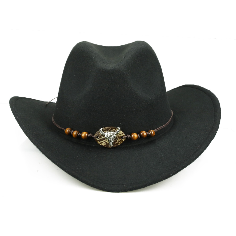Yy treperler okse cowboyhatter menn vestlig cowgirl lokk vinter varm bomull jazz trilby sombrero de vaquero cowboy  fd19059