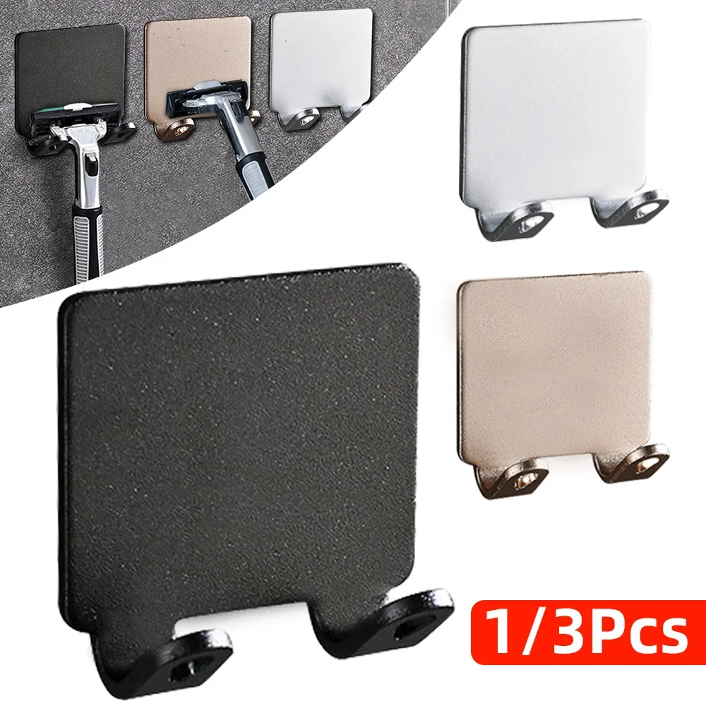 Badkamerruimte Aluminium Scheermeshouder Opberghaak Muur Mannen Scheren Scheerapparaat Plank Punch Gratis Scheermesrek Accessoires Organisatie