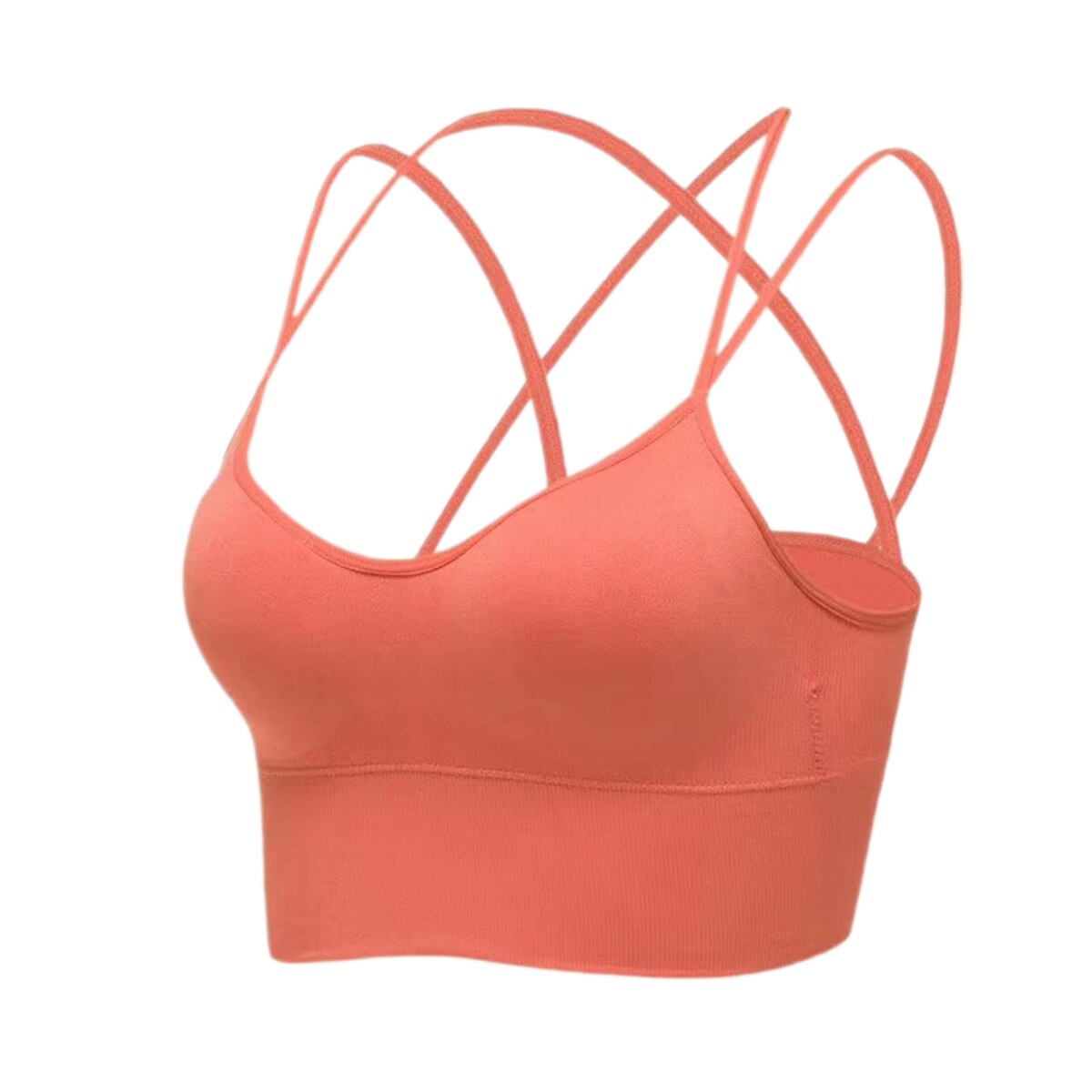 Fitness deportes sujetador de Mujeres de Cruz gimnasio Yoga correr mujer desgaste activo entrenamiento deporte Top ropa interior: Rosa