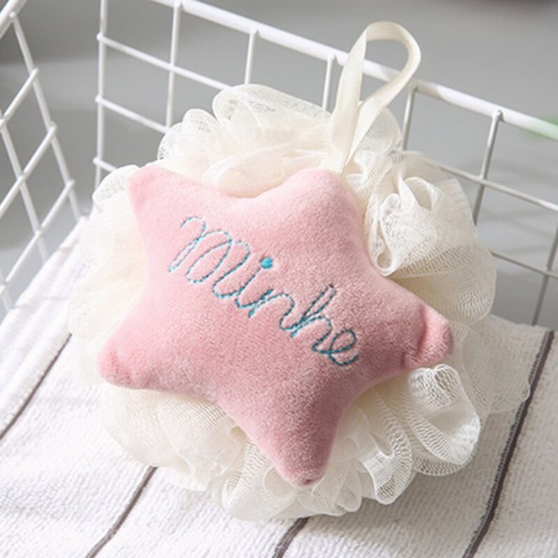 1pc söpöä tähden muotoista suihkukylpysieni kylpypallo hankaava pesurunko lapsille kylpyharjat kylpyhuonetarvikkeet