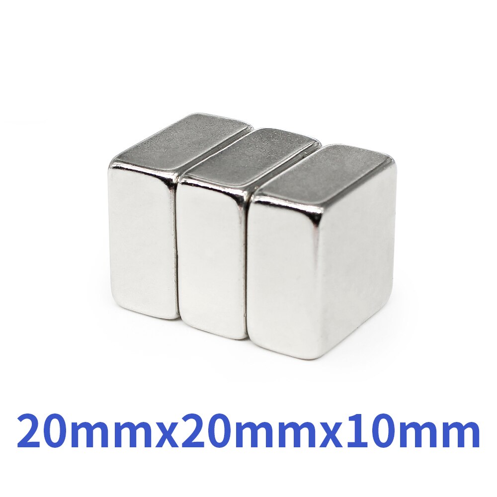 1/2/5/10/15Pcs 20X20X10 Mm Krachtige Sterke Magnetische Magneten vel N35 Vierkante Stong Magneten 20X20X10 Mm Neodymium Magneet 20*20*10