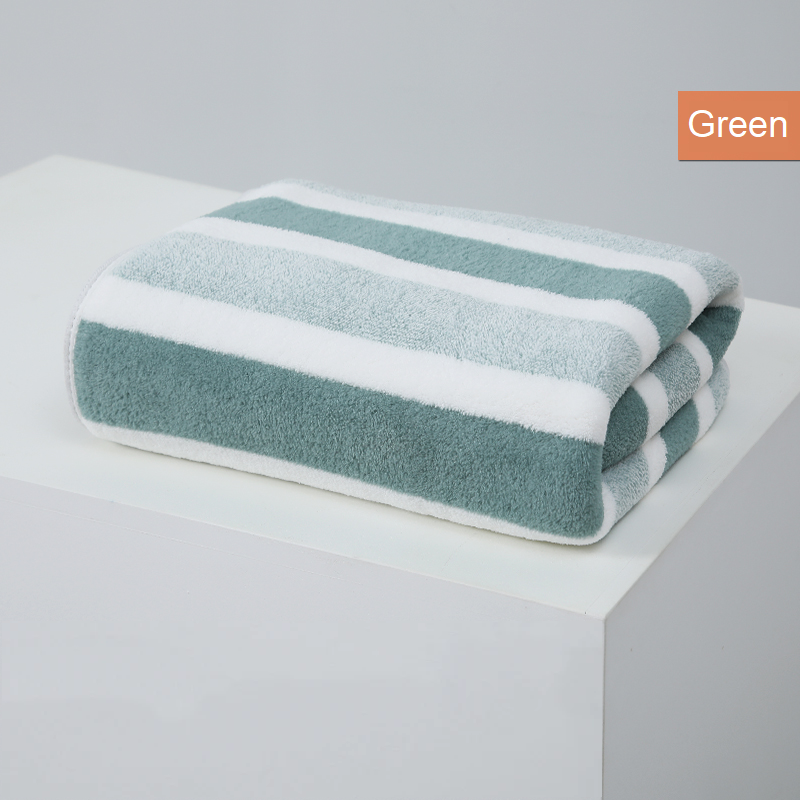 Striped Pattern Towel Set Soft Hand Towel Bath Towel Quick Drying Absorbent Towels For Bathroom: black
