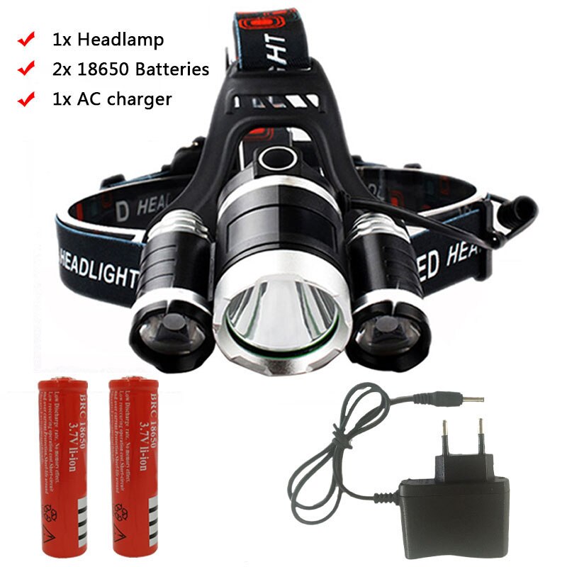 Litwod z20 XM-L T6 Zoomable cabeza linterna Power Bank cabeza lámpara 15000 lúmenes recargable Led faros: Option B