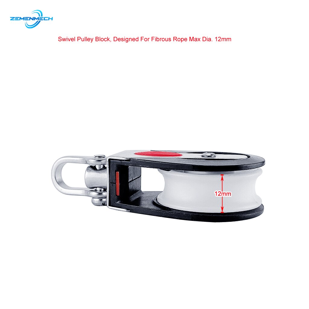 Sheave Blok Universele Hoofd Enkele Katrol 1500Lbs Belasting Swivel Beugel Zeilboot Glijlager Blok Touw Runner Marine Accessoire