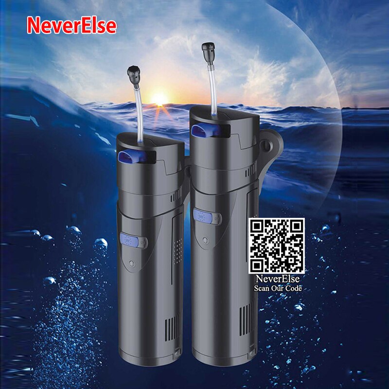 UV Sterilizer Filter Pump 3/5/7/9W UV Lamp Light Seperate Control+10W Pump Biochemical Sponge+Oxygen Tube for Aquarium Fish Tank