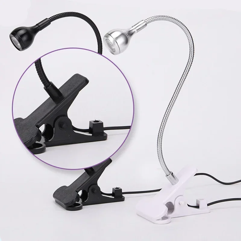 Luces Led ultravioleta con Clip, tubo de Metal Flexible, lámpara UV USB, Mini luz de curado de Gel UV, lámpara de escritorio, secador de uñas para arte de uñas DIY