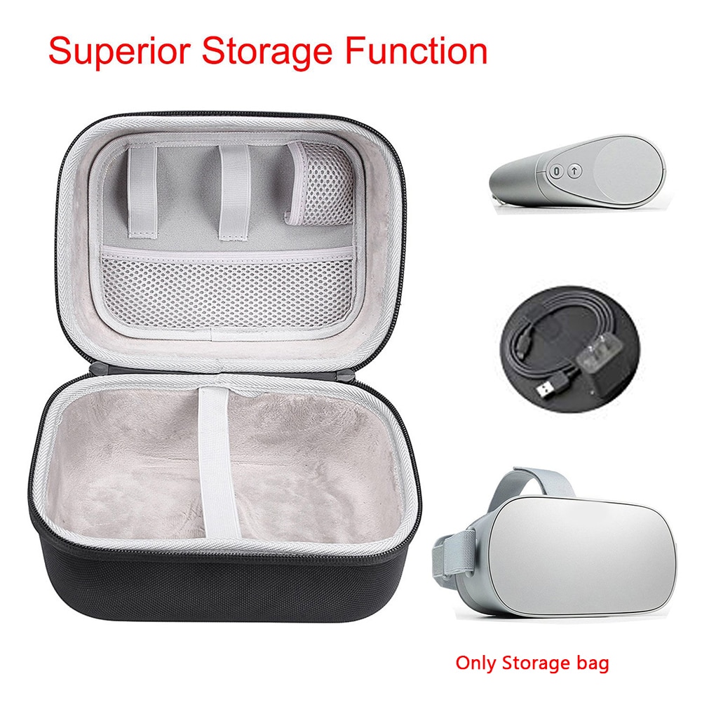 Black Shockproof VR Glasses Bag Cover Waterproof Storage Nylon Accessories Portable Case Protection Durable Travel For Oculus Go