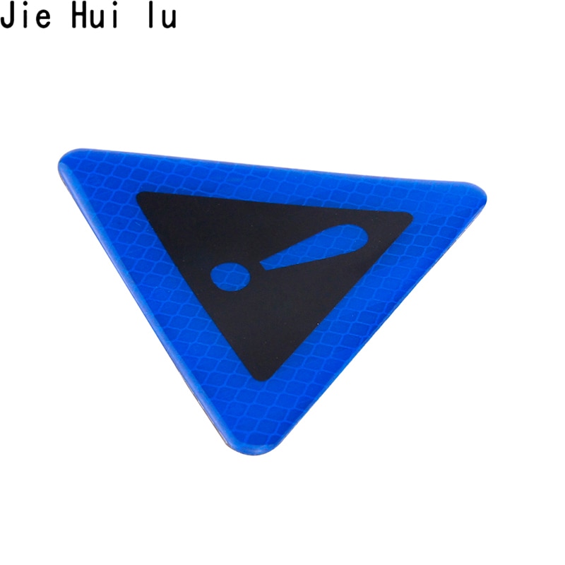 Car Body Decoratieve Driehoek Waarschuwing Label Bumper Decals Reflecterende Waarschuwing Sticker Auto Decor Motorfiets