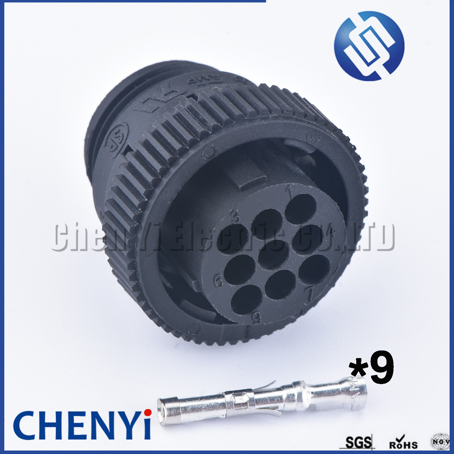 Spina circolare nera per cablaggio aeronautico SMT maschio femmina a 9 spillo con terminali 182663 -1 182645 -1 182922 -1 183079 -1: esercito verde