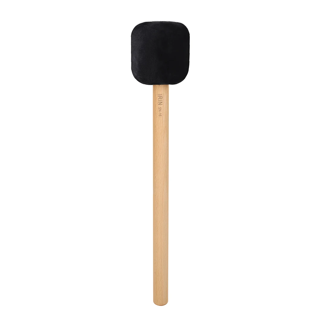  Mazo de tambor grande IRIN, mazo de cuenco para cantar, mazo de Gong, mazo de haya para cuenco para cantar, palo de Gongo, piezas de instrumentos de percusión: Negro