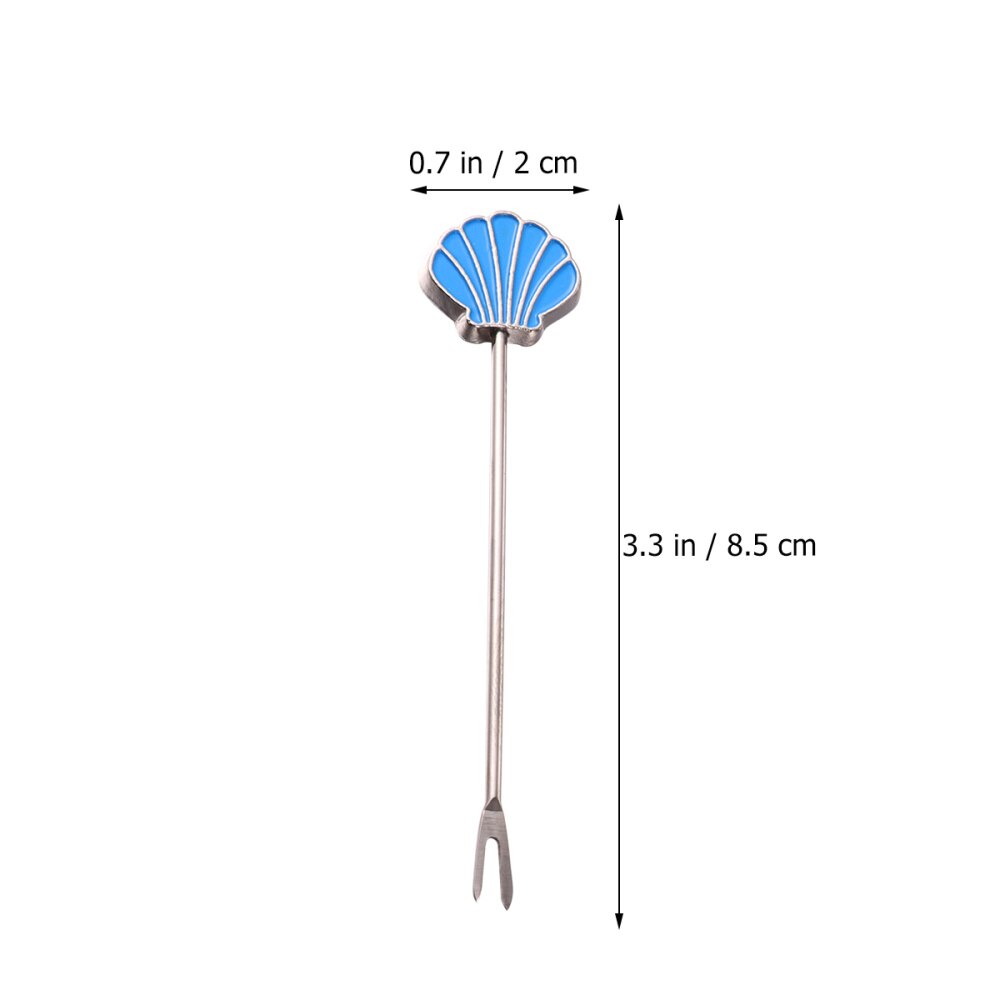 2 Sets Chic fruta Forks encantadora tenedores de postre pastel original tenedores suministros para casa banquete Bar boda (azul)