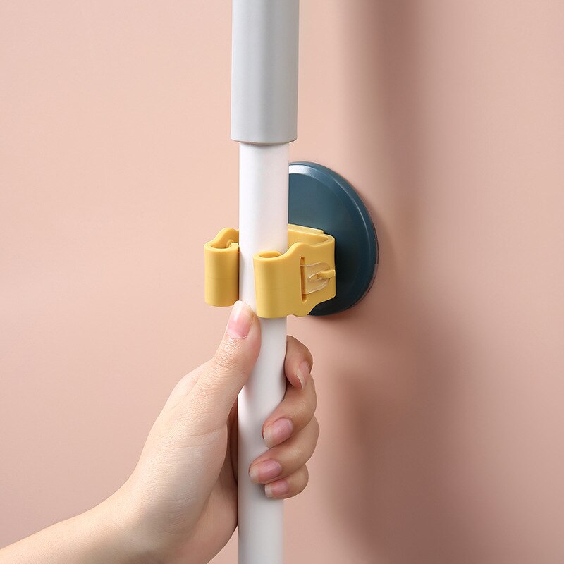 Muur Opknoping Mop Haak Kapstok Krachtige Sticky Geen Ponsen Opslag Bezem Stok Houder Huishouden Badkamer Accessoires