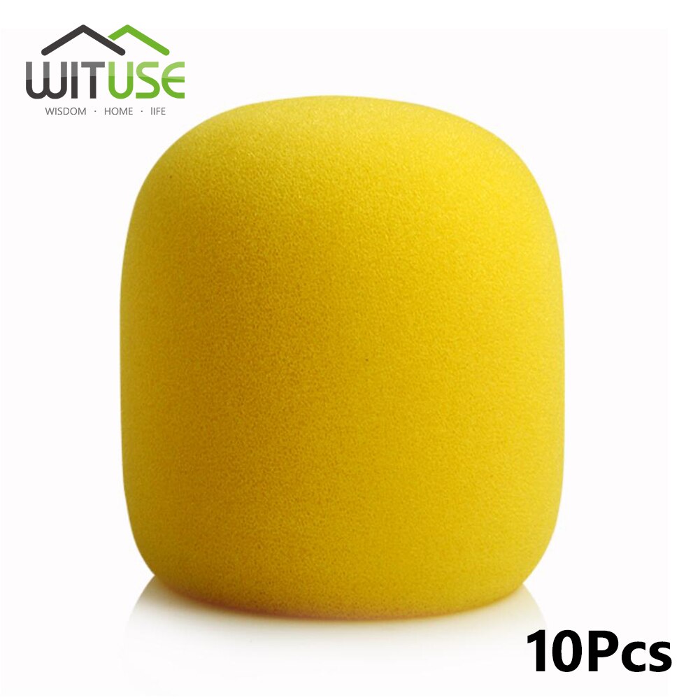 10 pçs/lote portátil sem fio microfone de estágio pára-brisas espuma mic capa karaoke dj esponja filtro vento escudo venda quente: Vermelho
